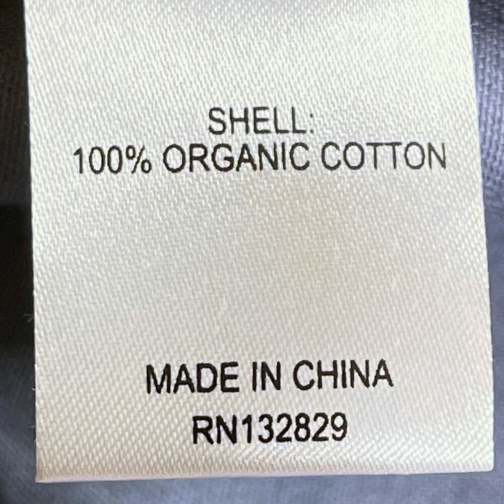SOLD SOLD Helsa Chino Cropped Shirt Blue Gray Size XS Organic Cotton - Picture 5 of 5